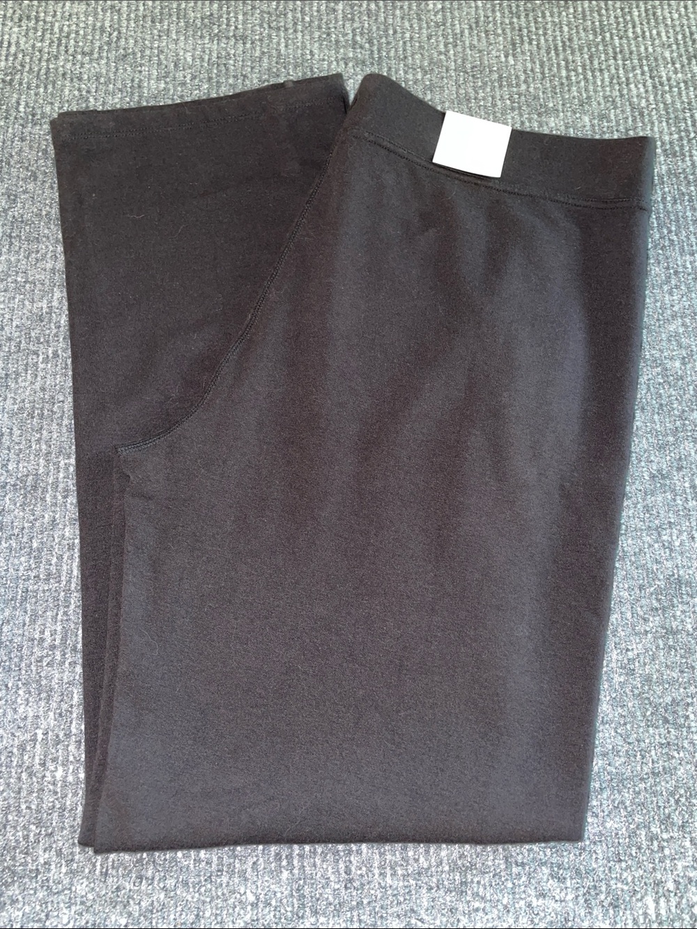 T by Talbots Relaxed Black Knit Pull-On Pants Pockets Women's Large  NWT